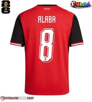 Rakousko David Alaba #8 Domácí dres komplet pro Děti MS 2026 Krátkým Rukávem (+ Krátké kalhoty)